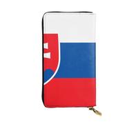 fdgbnm Flag of Slovakia Leather Wallet.Womenâ€™s RFID Leather Wallet, Large Capacity Zipper Purse