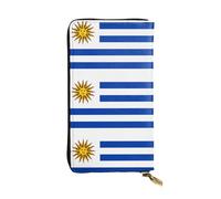 fdgbnm Flag of Uruguay Leather Wallet.Womenâ€™s RFID Leather Wallet, Large Capacity Zipper Purse