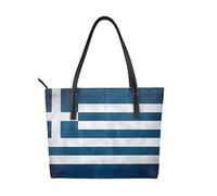 fdgbnm greek flag Prints Handbag. Women's printed handbag, large faux leather shoulder bag.