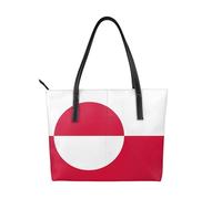 fdgbnm Greenland flag Prints Handbag. Women's printed handbag, large faux leather shoulder bag.