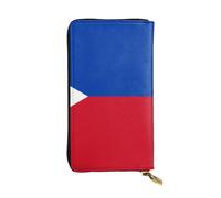 fdgbnm Philippine Flag Leather Wallet.Womenâ€™s RFID Leather Wallet, Large Capacity Zipper Purse