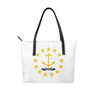 fdgbnm Rhode Island State Flag Prints Handbag. Women's printed handbag, large faux leather shoulder bag.