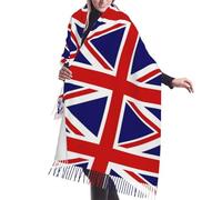 fdgbnm UK Flag cashmerette fringed scarf.OversizedPlushWrap,Autumn,Winter Essential.