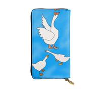 fdgbnm White Goose House Leather Wallet.Women’s RFID Leather Wallet, Large Capacity Zipper Purse