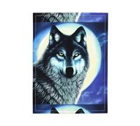 fdgbnm wolf under moon Baby Dot Blanket, 3D Minky Velvet Soothing Blanket for Crib & Stroller, Soft Plush for Infants
