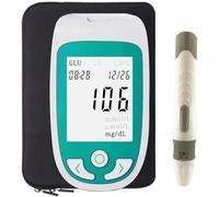 FDGH Blood Tester, Blood Glucose Test Analyzer Uric Acid Tester Blood Glucose Uric Acid Cholesterol with 50 Blood Sugar +25 Uric Acid +10 Cholesterol Test Strip Analyzer, 3 In 1 Set