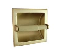 FDH Formosa Design Hardware Wall Mounted Heavy Duty Recessed Toilet Paper Holder (Satin Brass)