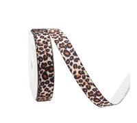 FDHBDF 1 Roll Leopard Printed Webbing, Gift Wrapping Ribbon, Decorative Bow Ribbon, DIY Packaging Material (4.5 m)