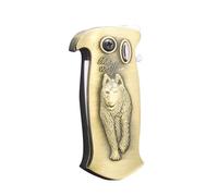 FDHESAR Multi-Functional Metal Butane Lighter with Blue Flame, Windproof and Refillable - Ideal Lighter/Style 3