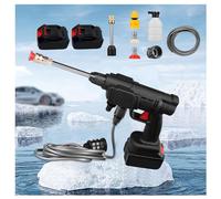 FDHESAR Pressure Washers,Battery Pressure Washer Portable, 600W Power, Two 24V1500Mah Batteries Pressur Washer, Household Rechargeable High Power Washer, for Window Cleaning