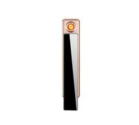 FDHESAR Ultra-Thin USB Lighter with Bold Tungsten Coil - Windproof & Rechargeable/Black