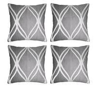 FDHFEJUAD Silver Geometric Figure Four Seasons Pillow Cover - Set Of 4 Throw Pillows Covers, Square Cushion, Chair Cushion, Decorative Pillowcase