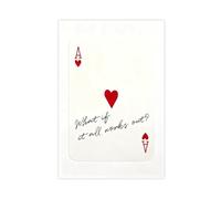 FDHGF What If It All Works Out Red Ace Heart Canvas Wall Art Canvas Poster for Home Decor Gift