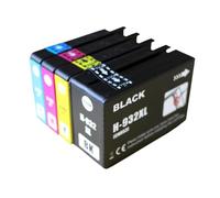 FDhRyTF Compatible Ink Cartridges For 932 933 932XL 933XL Black Cyan Magenta Yellow Media Kit Combo Pack D8J69FN Works With Select Printer Models(4PK-BK C M Y)