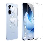 FDHYFGDY 2 + 2 Pieces Screen Protector for Oppo Reno 13 5G / Oppo Reno13 5G Tempered Glass, Camera Protection and Glass Screen Protector, 9H Hardness, Anti-Bubble HD Screen Protector