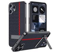 FDHYFGDY Case for Nothing CMF Phone 2 Pro, Protective Case with Stand, Waterproof and Shockproof, Carbon Fibre Mobile Phone Case, Adjustable Angle Mobile Phone Stand, Compatible with Nothing CMF Phone