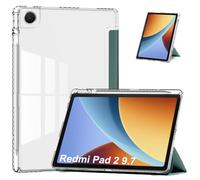 FDHYFGDY Case for Xiaomi Redmi Pad 2 9.7 Inch Protective Case, PU [Ultra Thin and Shockproof] Tri-Fold Y Type, SmartWake/Sleep, with Pen Holder, Case for Redmi Pad 2 - Dark Green
