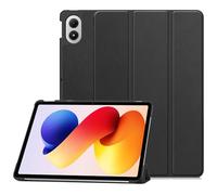 FDHYFGDY Cover for Xiaomi Redmi Pad 2 Pro 12.1 Inch Protective Case, New Ultra Slim Shockproof Protective PU Three Door Case with Auto Sleep/Wake Function - Black