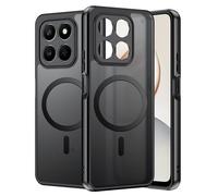FDHYFGDY Magnetic Cover for Honor 400 Smart 5G/4G/Honor X7d Case, Ultra-Thin and Anti-Scratch PC Cover+Soft Silicone Non-Slip on the Side, Non-Slip and Shockproof, Translucent Satin Shell