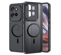 FDHYFGDY Magnetic Cover for Motorola Edge 60 Neo Case, Ultra-Thin and Anti-Scratch PC Cover+Soft Silicone Non-Slip on the Side, Non-Slip and Shockproof, Translucent Satin Shell