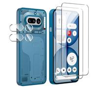 FDHYFGDY Screen Protector for Nothing Phone 4a for Tempered Glass, Pack of 2 + 2 Camera Protection and Glass Screen Protector, 9H Hardness, Anti-Bubble HD Screen Protector for Nothing Phone 4a