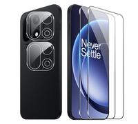 FDHYFGDY Screen Protector for OnePlus 15 for Tempered Glass, Pack of 2 + 2 Camera Protection and Glass Screen Protector, 9H Hardness, Anti-Bubble HD Screen Protector for OnePlus 15
