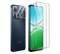 FDHYFGDY Screen Protector for OPPO A5x 4G/5G Tempered Glass, Pack of 2 + 2 Camera Protection and Glass Screen Protector, 9H Hardness, Anti-Bubble HD Screen Protector