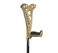 FDI Access Comfort Forearm Adjustable Height Single Crutch Walking Stick, Beige + Black Grip