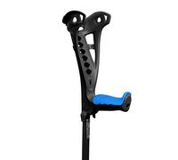 FDI Access Comfort Forearm Adjustable Height Single Crutch Walking Stick, Black + Blue Grip