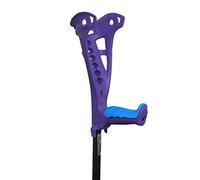 FDI Access Comfort Forearm Adjustable Height Single Crutch Walking Stick, Purple + Blue Grip