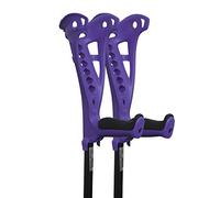 FDI Access Comfort Grip Adjustable Premium Open Cuff Walking Crutches Purple 1 Pair - Black Grips