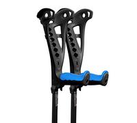 FDI Access Comfort Grip Adjustable Premium Open Elbow Cuff Walking Crutches 1 Pair Black - Blue Grips