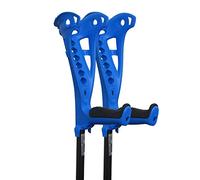 FDI Access Comfort Grip Walking Adjustable Extendable Open Cuff Crutches Blue 1 Pair - Black Grips