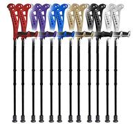 FDI Access Height Extendable Lightweight Elbow Open Cuff Walking Aid Crutches - Purple