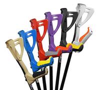 FDI Ergotech Comfort Grip Folding Handle + Collapsible Elbow Walking Stick Single Crutch, Black + Yellow Grip