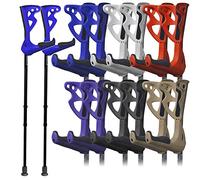 FDI Premium Heavy Duty Ultra Comfort Adjustable Lightweight Elbow Crutches, Pair - Blue