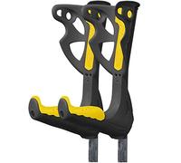 FDI Premium Height Adjustable Lightweight Elbow Forearm Walking Black Crutches - Yellow Grips + No Extras