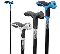 FDI Premium Soft Step Lightweight Aluminium Comfort Grip Walking Stick Cane - Black
