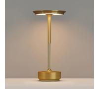 FDIDC Rechargeable Cordless Table Lamps,Portable 5000mAh Table Light Touch 3 Color Stepless Dimming Battery Powered LED Table Lamp for Restaurant/Bars/Outdoor Party/Camping(Gold)