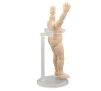 Fdit 1/12 Scale Doll Body 10.5cm, Movable Ball Joint PVC Figure Model for BJD OB Dolls, with Magnetic Sole (Milky White)