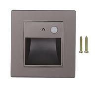 Fdit 1.5W LED Step Lights with Motion Sensor, Flush Mounted Dusk to Dawn Sensor, Premium Flame Resistant PC Panel, 3000K Warm Light, AC180-240V, for Indoor Use