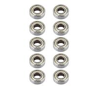 Fdit 10 PCs Metal Shielded Miniature Ball Bearings Premium Carbon Steel Material for Household Appliances