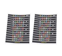 Fdit 10 Sheets Guitar Fretboard Stickers, Easy to Learn Fingerboard Stickers for Beginner Guitarists (T-101B [Black background and colorful surface])