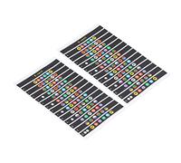 Fdit 10 Sheets Guitar Fretboard Stickers, Easy to Learn Fingerboard Stickers for Beginner Guitarists (T-101C【Full color surface】)