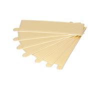 Fdit 100 Pcs Rectangle Cake Boards, Gold Mousse Cupcake Base 13x4cm Food Grade Cardboard Dessert Display Tray for Baking Pastry Party Catering