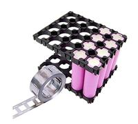 Fdit 100Pcs 18650 Lithium Battery Holder & 6.6ft Nickel Plating Strip Belt, Battery Pack Bracket Cell Battery Stand w/2m 2P Welding Nickel Strips
