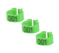 Fdit 100PCS 8MM Numbered Plastic Rings for Letter Pigeons, Durable Leg Bands for Adult Birds, Easy to Apply Leg Rings for Bird Keepers (Green)