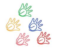 Fdit 100Pcs Cute Hand Shaped Paper Clips Fancy Paperclips Planner Clips Premium Metal Electroplated Strong Clamping Force for Office School Home Organization