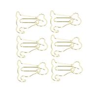 Fdit 100Pcs Gold Paper Clips, Metal Rustproof Electroplating Cute Mini Paper Clips for Files, with Light and Portable Design for Office Home School Gift (Dogs)