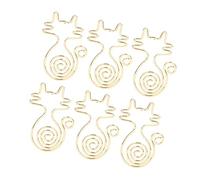 Fdit 100Pcs Gold Paper Clips, Metal Rustproof Electroplating Cute Mini Paper Clips for Files, with Light and Portable Design for Office Home School Gift (Cat)